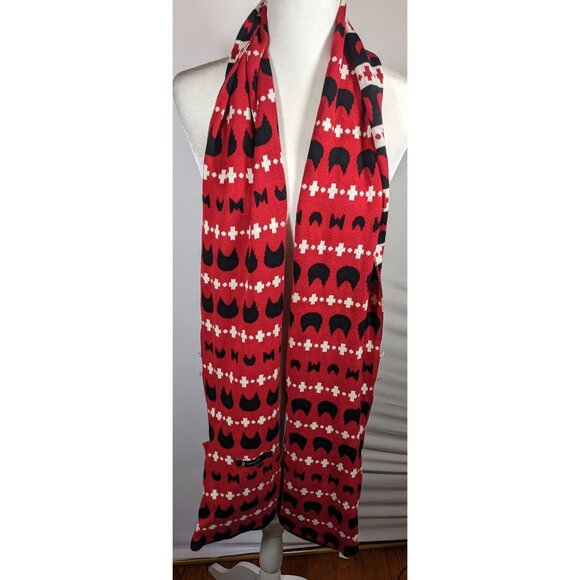 Azona A02 Black And Red Reversible Cat Scarf With Pockets - Picture 12 of 15